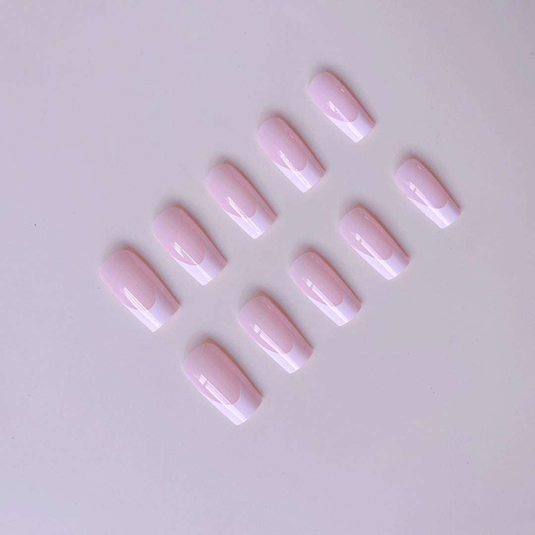 Acrylic nail set with modern French design and revitalizing accents Stornfield