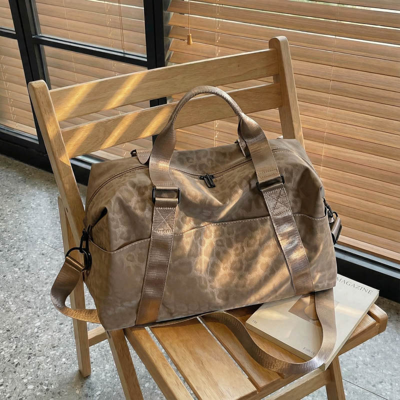 Stylish Leopard Print Sports Duffle Bag