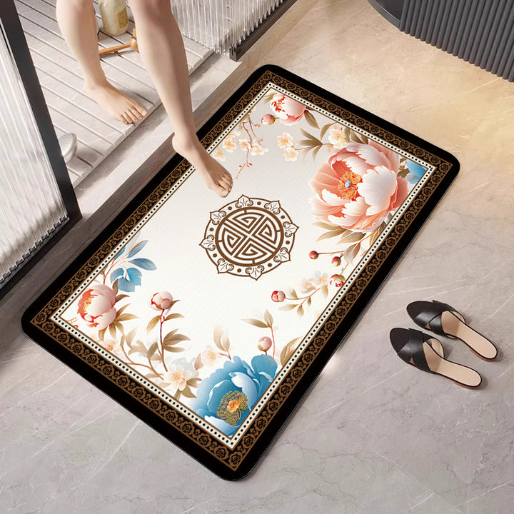 Elegant Geometric Bathroom Mat Stornfield