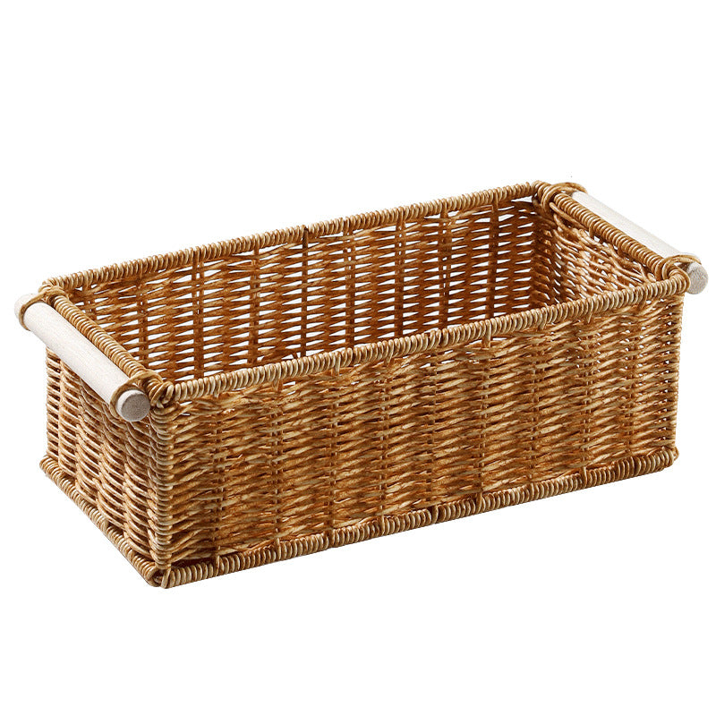 Unisex Rectangular Basket made of woven natural material Stornfield