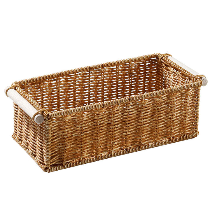 Unisex Rectangular Basket made of woven natural material Stornfield