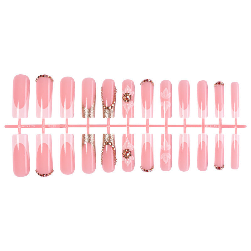 Nail Art Set with elegant glitter and flower pattern Stornfield