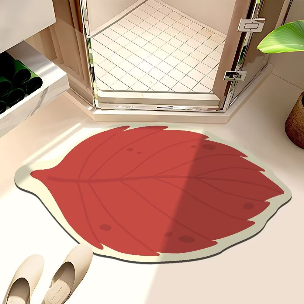 Leaf-Shaped Bath Mat Stornfield