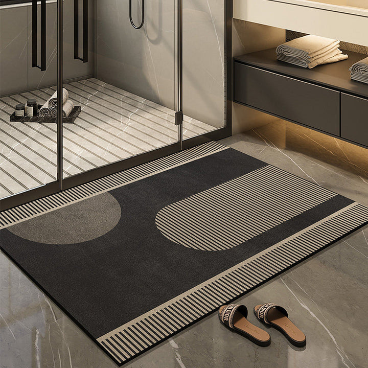 Elegant Flower Print Bath Mat