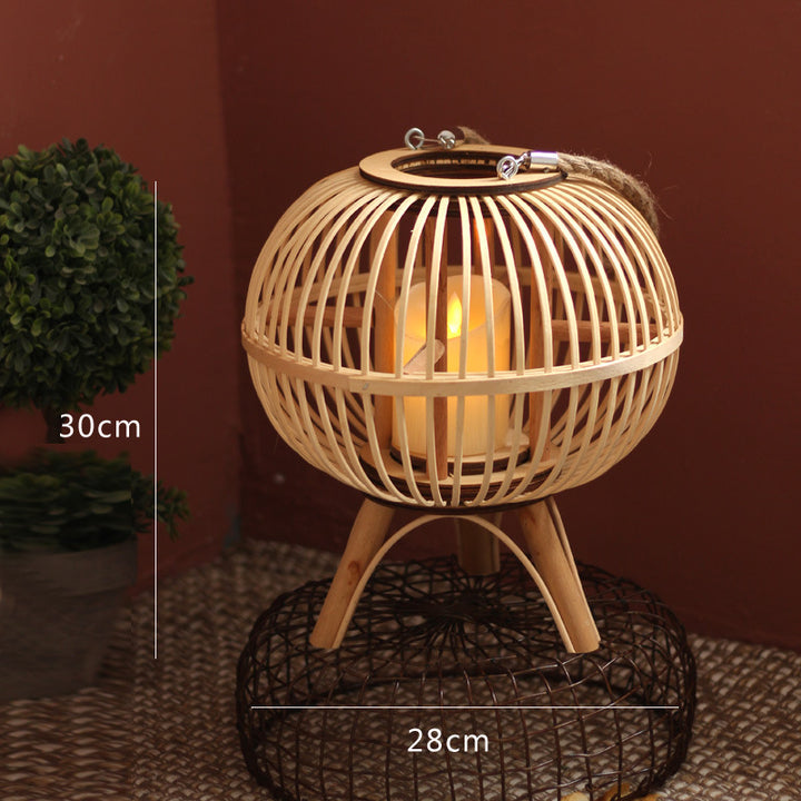 Stylish hanging lamp made of natural material Stornfield