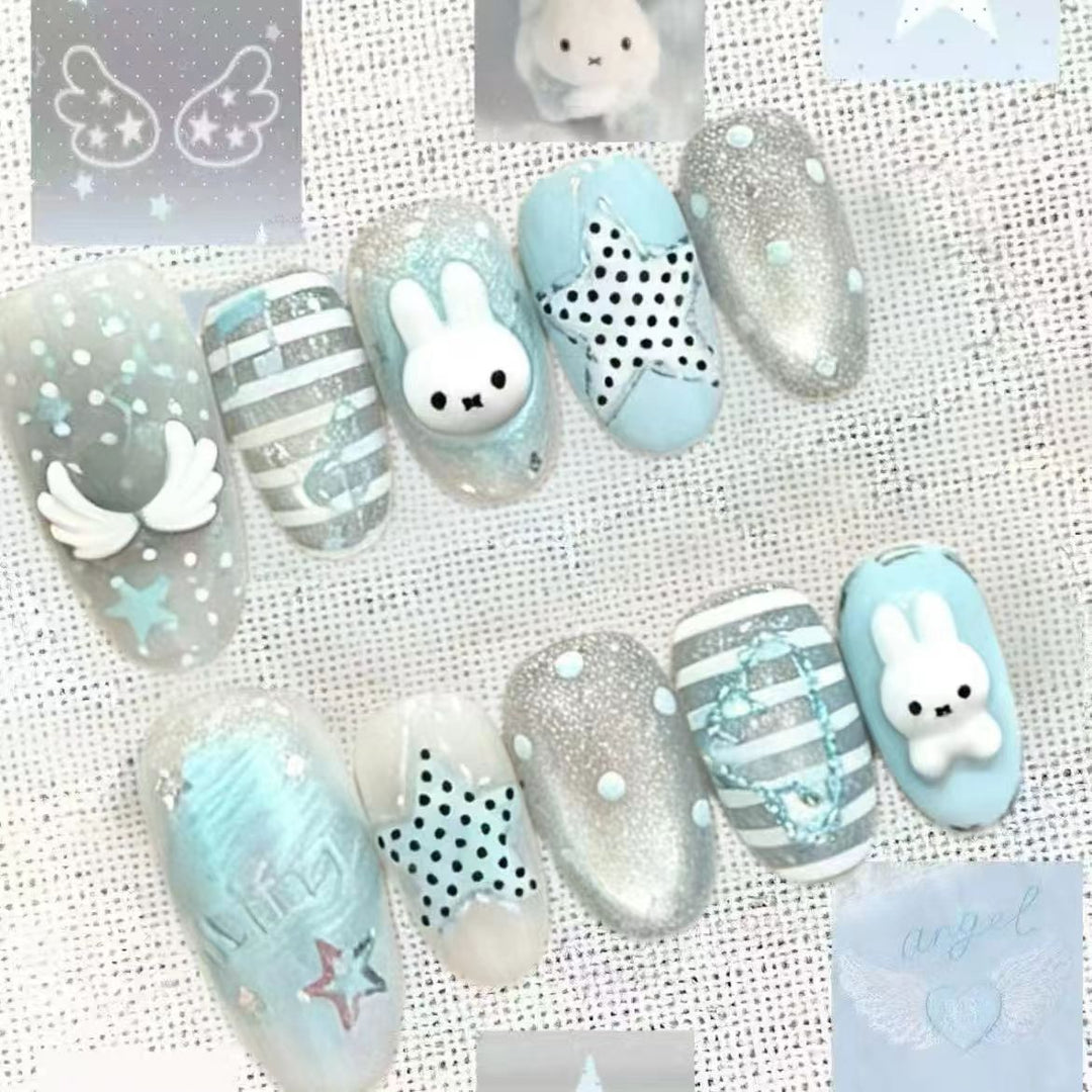 Whimsical Bunny Nail Art Set Stornfield