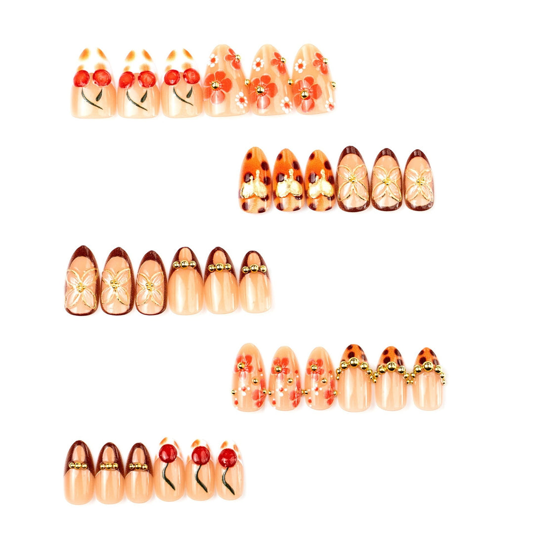 Exclusive art nail collection with floral designs Stornfield