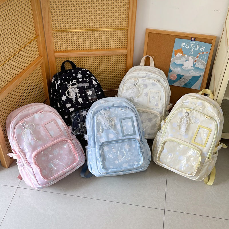 Whimsical Star-Print School Backpack Stornfield