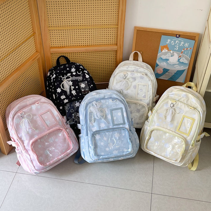 Whimsical Star-Print School Backpack Stornfield