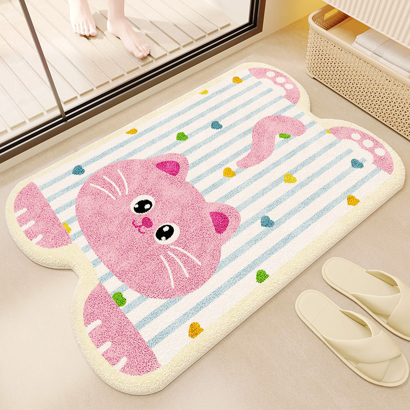 Plush Bear-Shaped Bath Mat