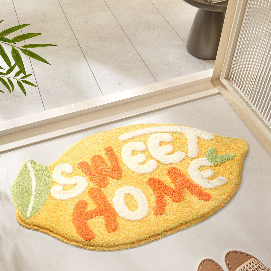 Decorative Lemon Shaped Rug for Home Decor