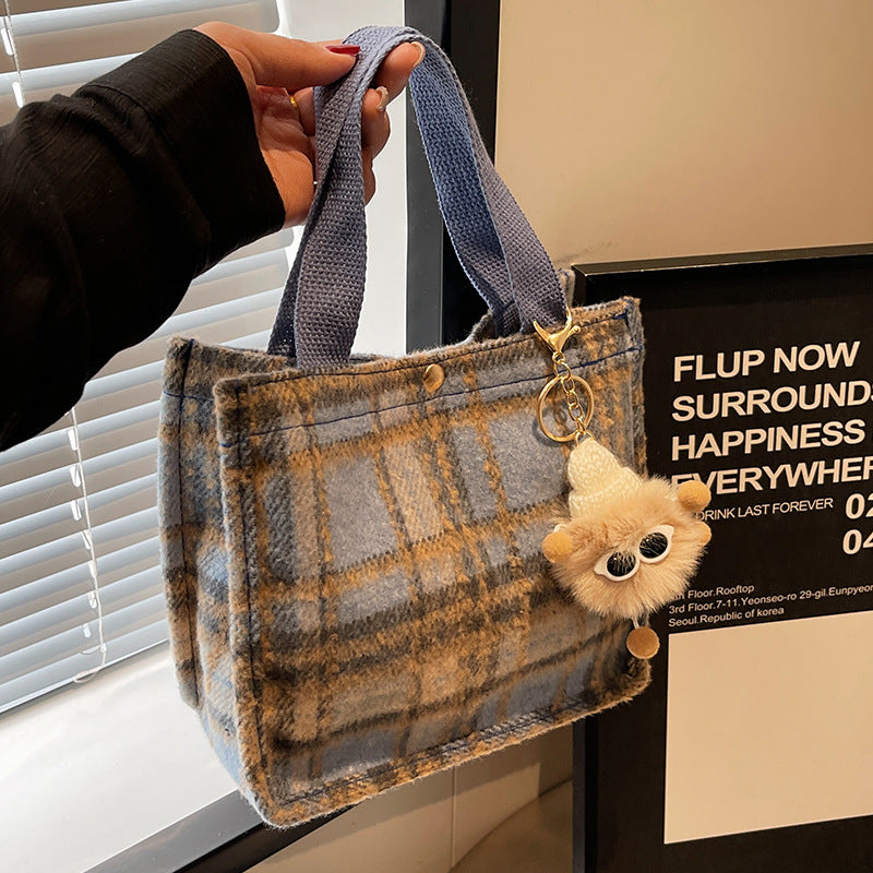 Cozy Checkered Tote Bag