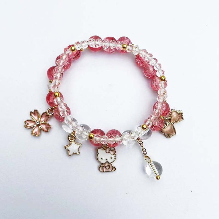Elegant bracelet with animal and glitter pendants Stornfield