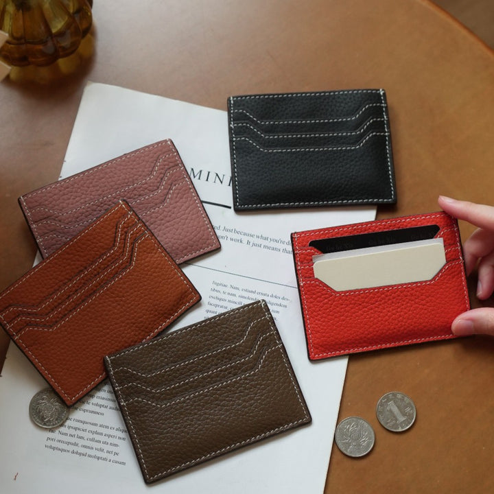 Textured Leather Card Holder