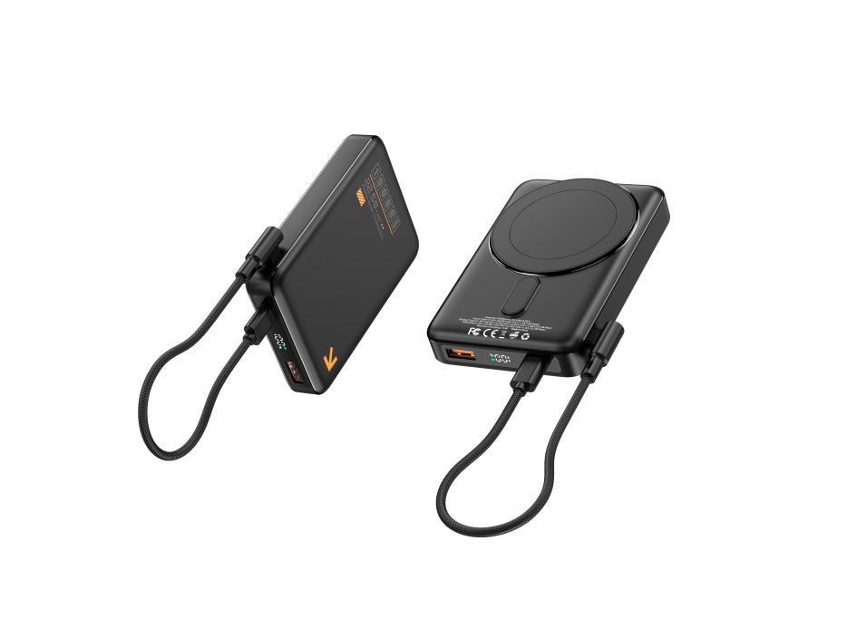 Portable power bank with inductive fast charging function and LED display Stornfield