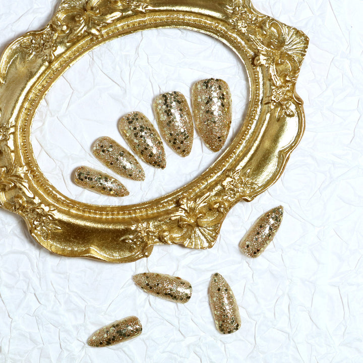 Glittering Long Stiletto Press-On Nails Stornfield