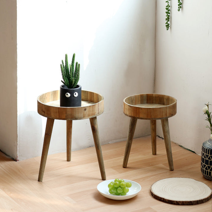 Modern side table made of wood Stornfield