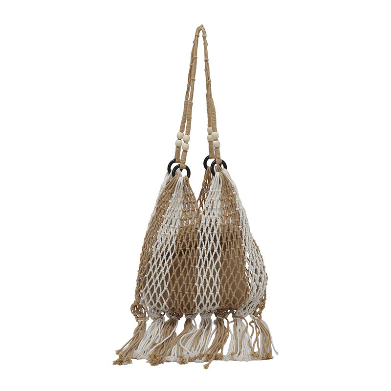 Macrame Tote Bag with Tassels Stornfield