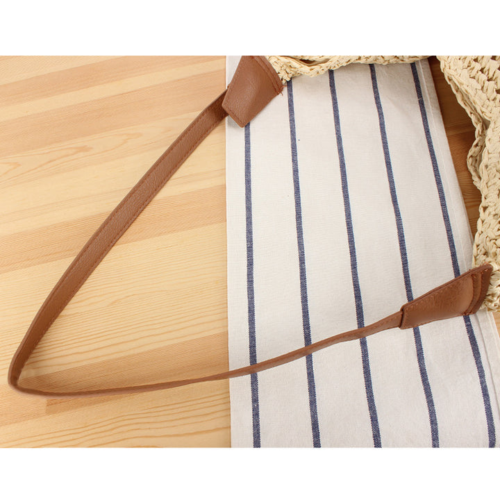 Handcrafted macrame bag with elegant leather accent Stornfield