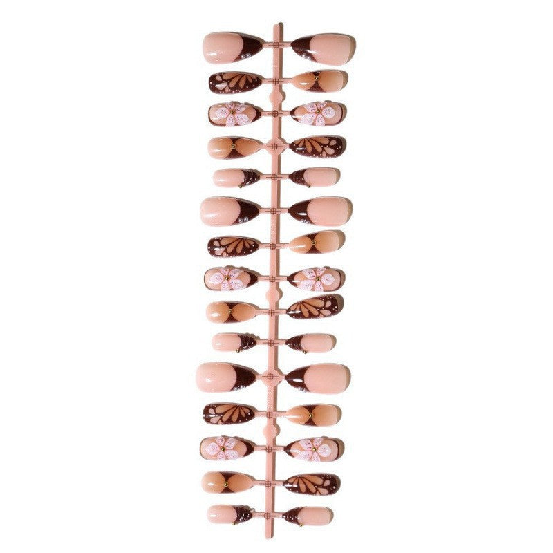 Artificial nail set with exquisite floral designs Stornfield