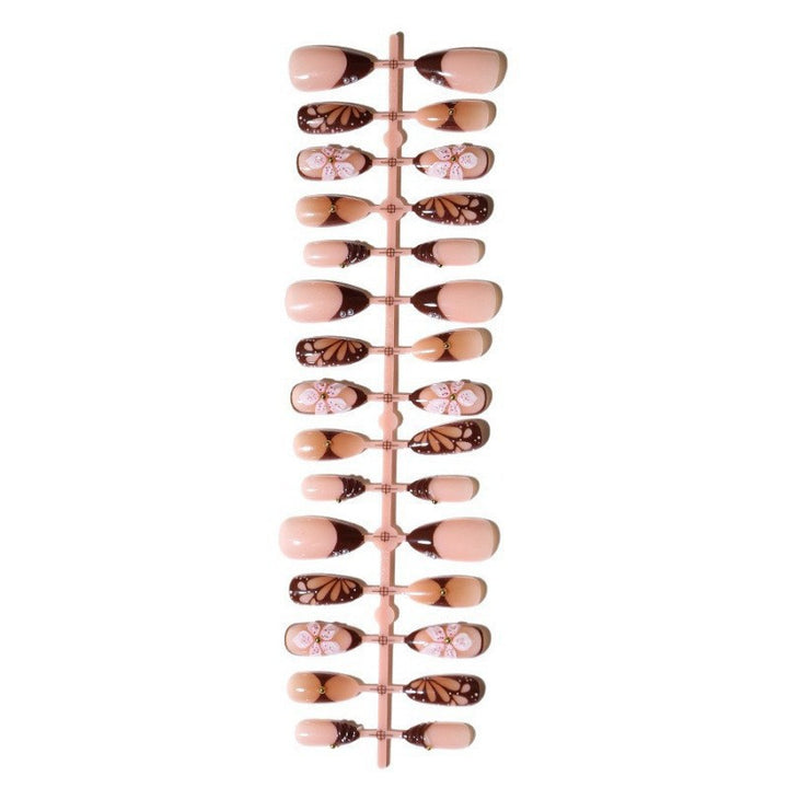 Artificial nail set with exquisite floral designs Stornfield