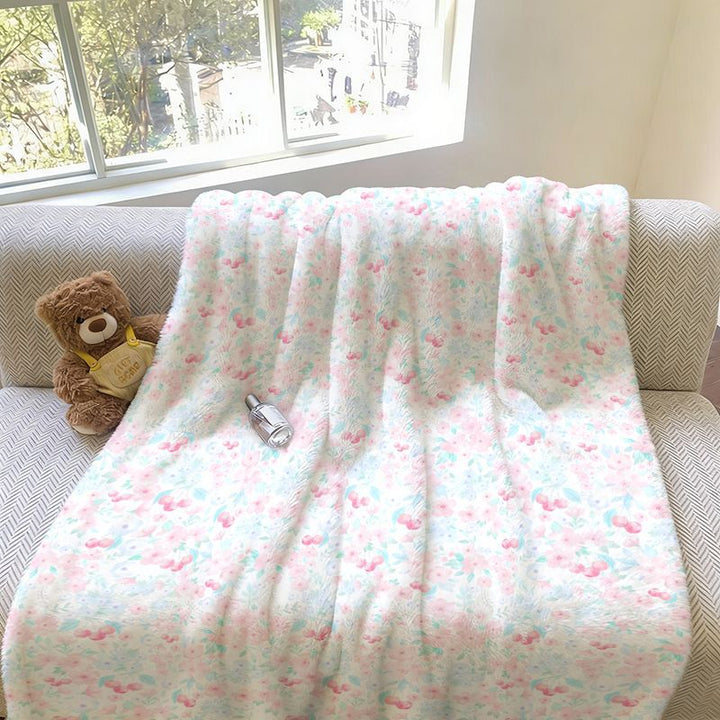 Floral Pattern Plush Blanket