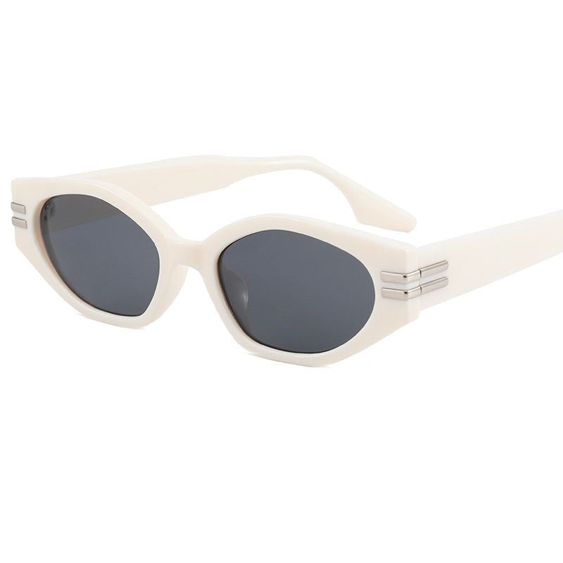 Women striking vintage sunglasses with asymmetric frame Stornfield