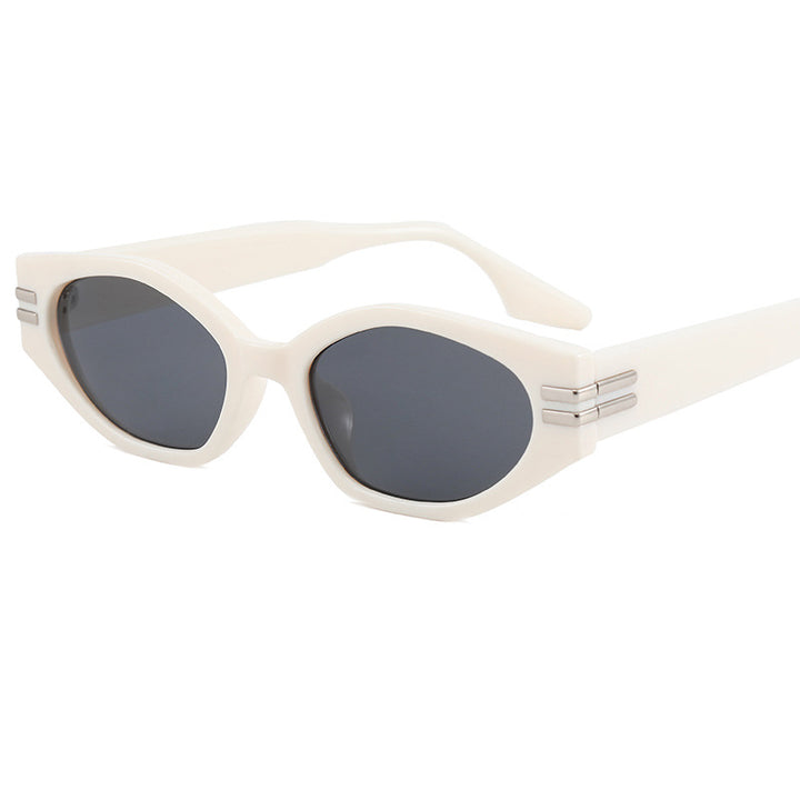 Women striking vintage sunglasses with asymmetric frame Stornfield