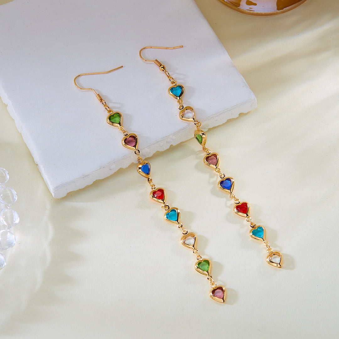 Dazzling Heart-Shaped Drop Earrings Stornfield