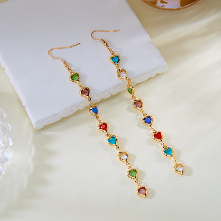 Dazzling Heart-Shaped Drop Earrings Stornfield
