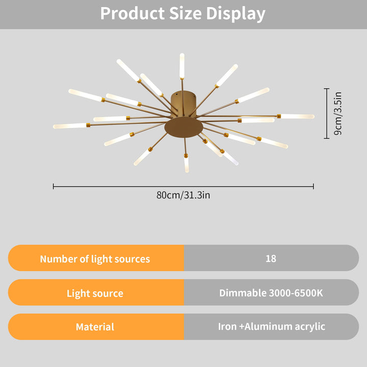 Starburst Ceiling Light Fixture