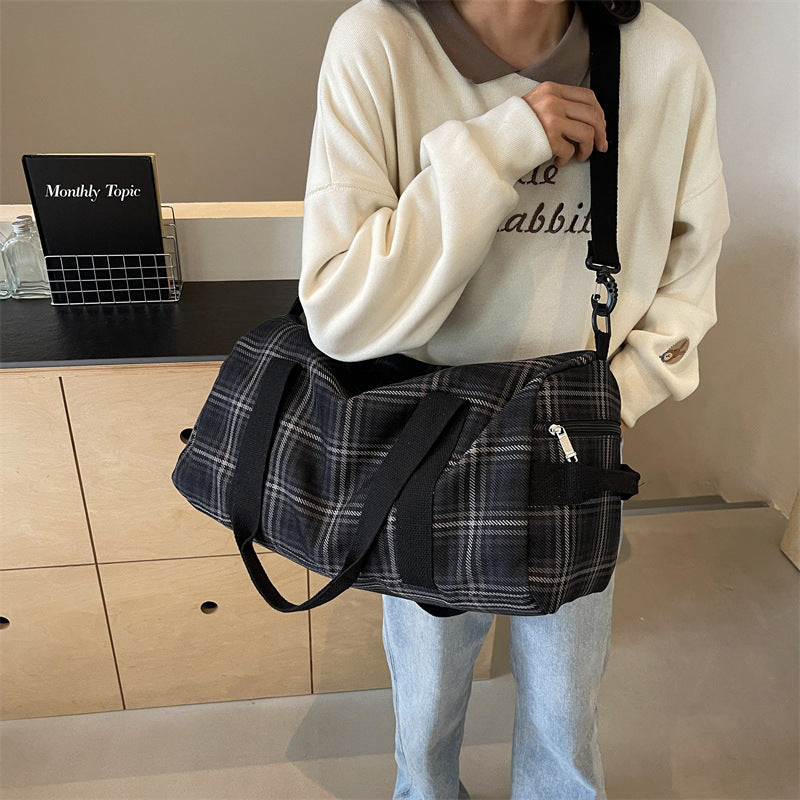 Versatile Checked Travel Duffle Bag Stornfield