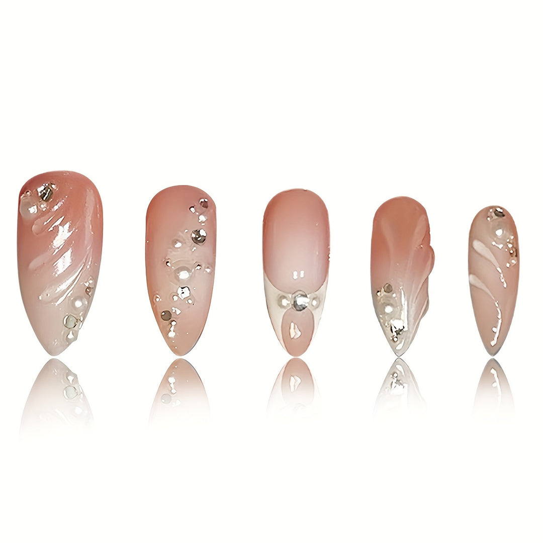 Premium Rhinestone-Embellished Stiletto Press-On Nails Stornfield