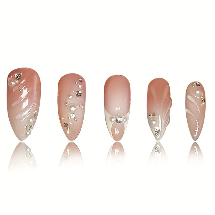 Premium Rhinestone-Embellished Stiletto Press-On Nails Stornfield