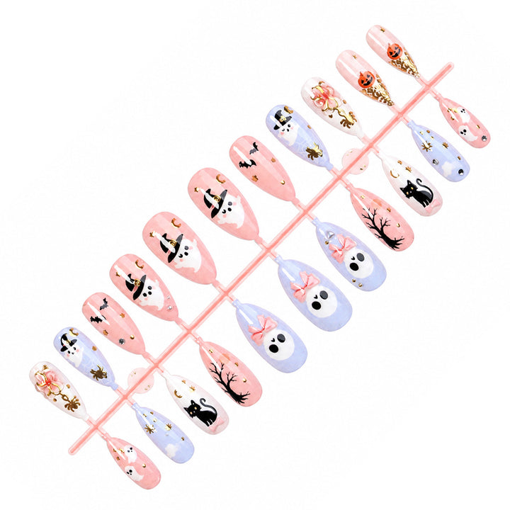 Halloween Artificial Nail Set with Creative, Spooky Designs Stornfield