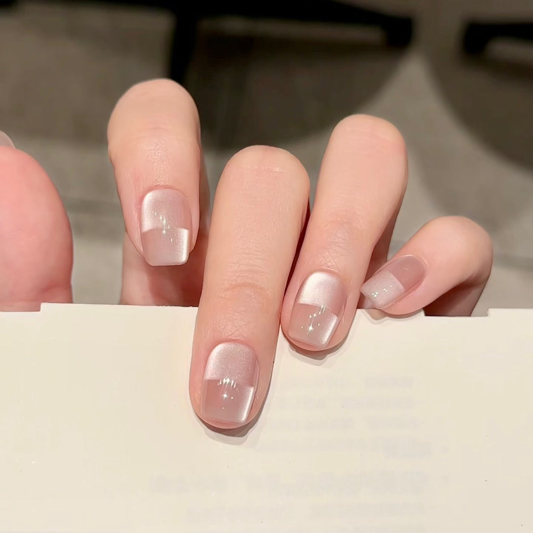 Elegant French Tip Design Press-On Nail Set Stornfield