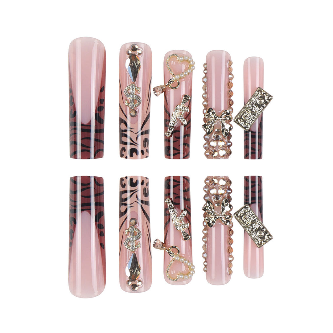 Glamorous Stiletto Press-On Nails with Decorative Accents Stornfield