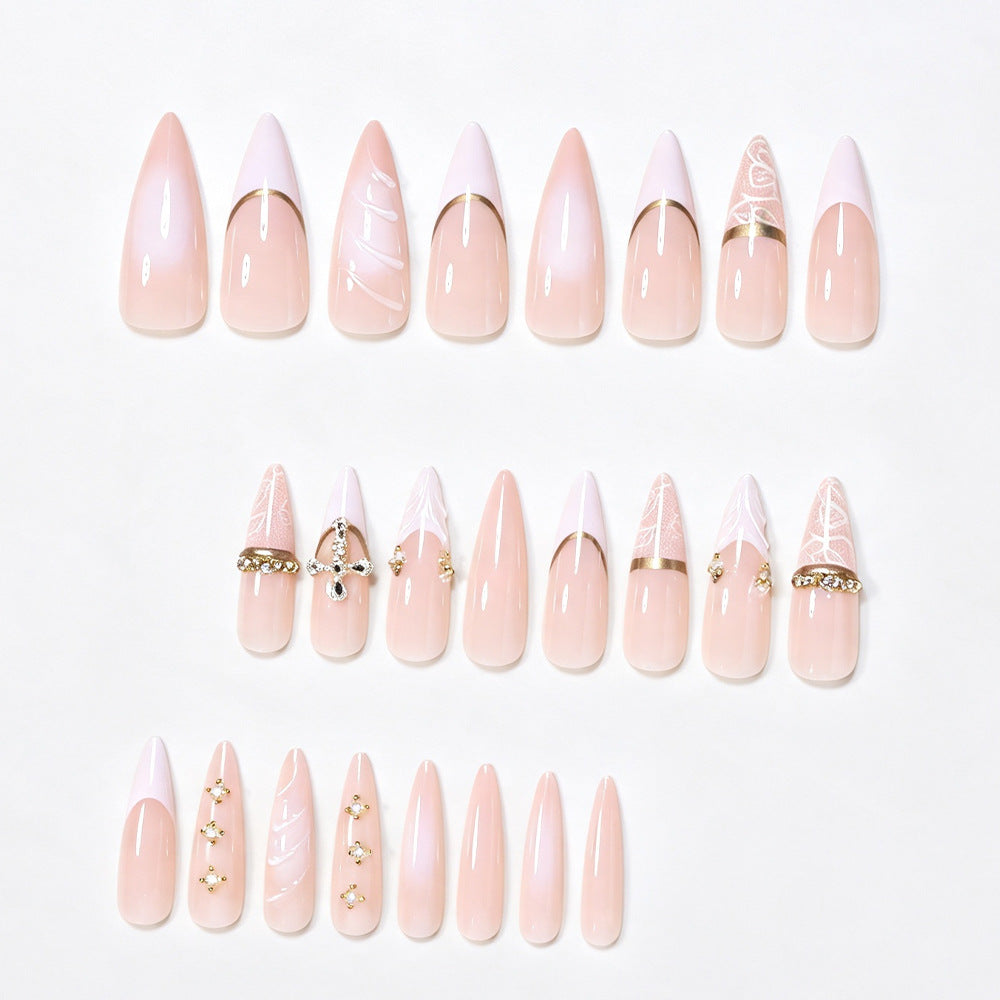 Elegant Stiletto Nail Art Tips with Embellishments Stornfield
