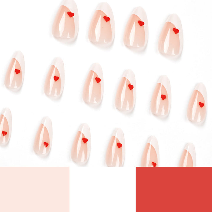 Glamorous nail art with heart decorations Stornfield