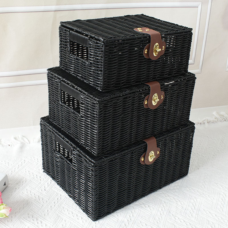 Elegant Woven Storage Chest Stornfield
