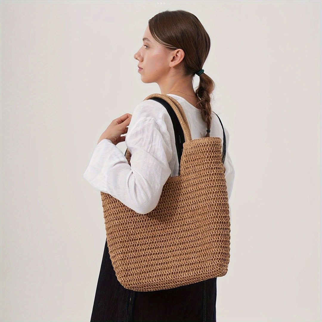 Handcrafted natural fiber tote bag Stornfield