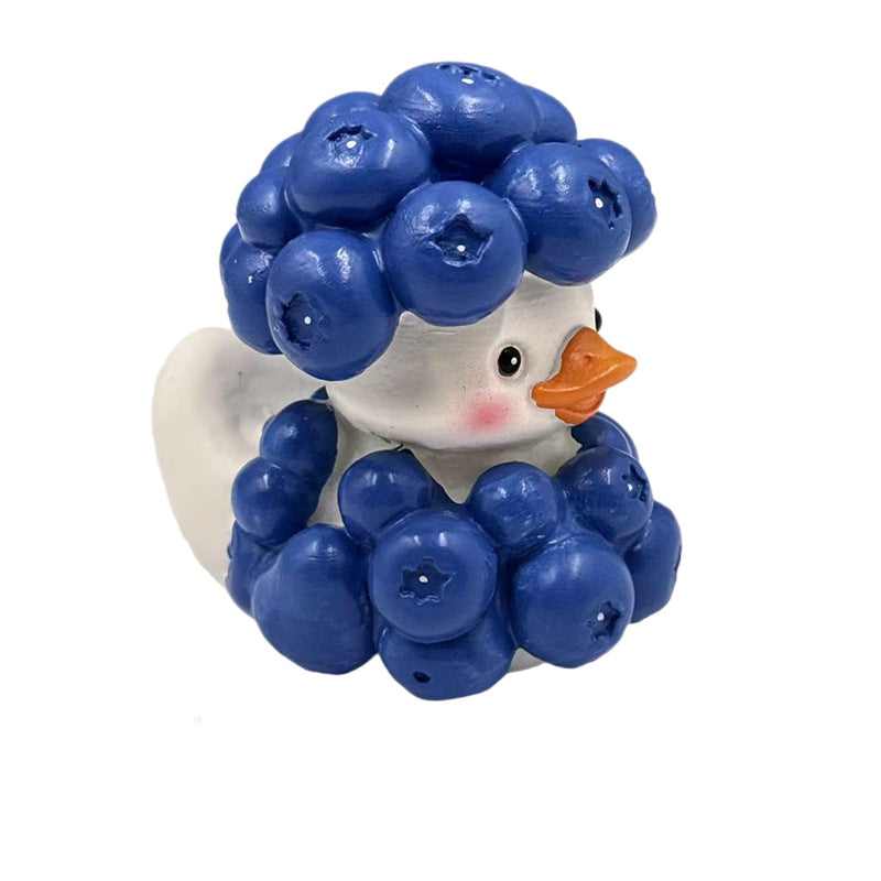 Decorative rubber duck with berry cocktail bowl Stornfield