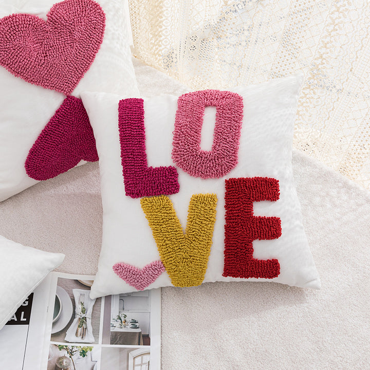 Women Decorative Pillowcase with Heart Pattern Stornfield