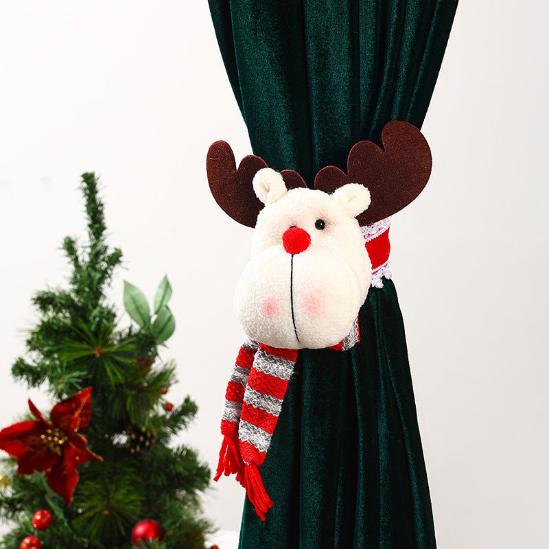 Decorative curtain holder with Christmas moose motif Stornfield