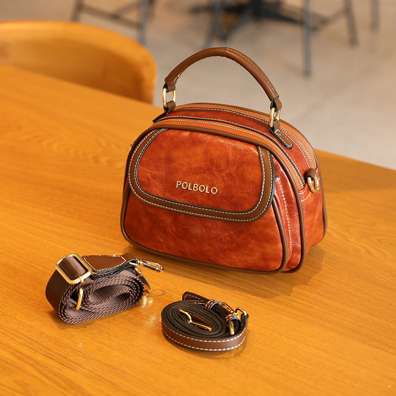 Vintage-Inspired Leather Handbag