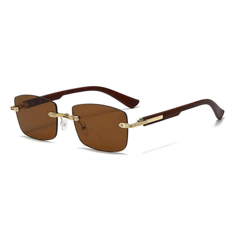 Women's fashionable square sunglasses with elegant wooden accents Stornfield