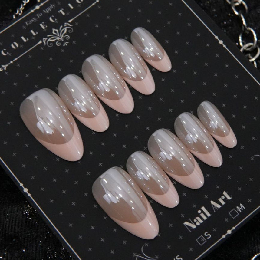 Elegant Glossy Almond Press-On Nails