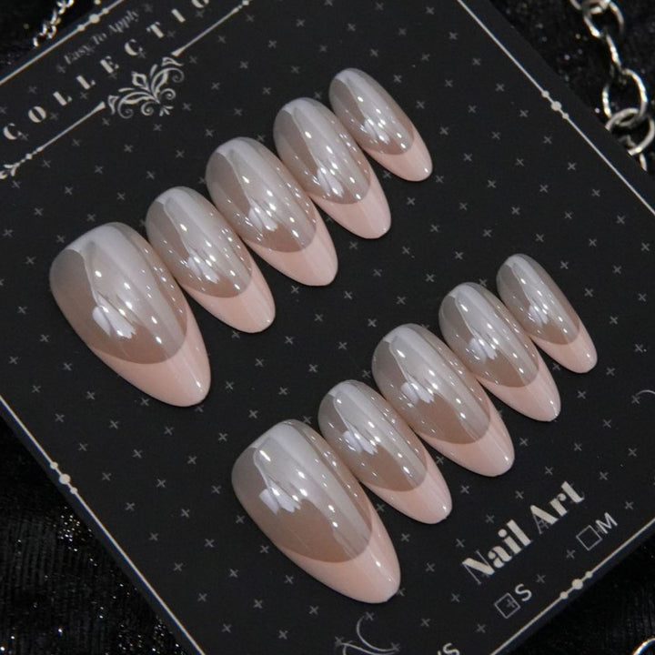 Elegant Glossy Almond Press-On Nails