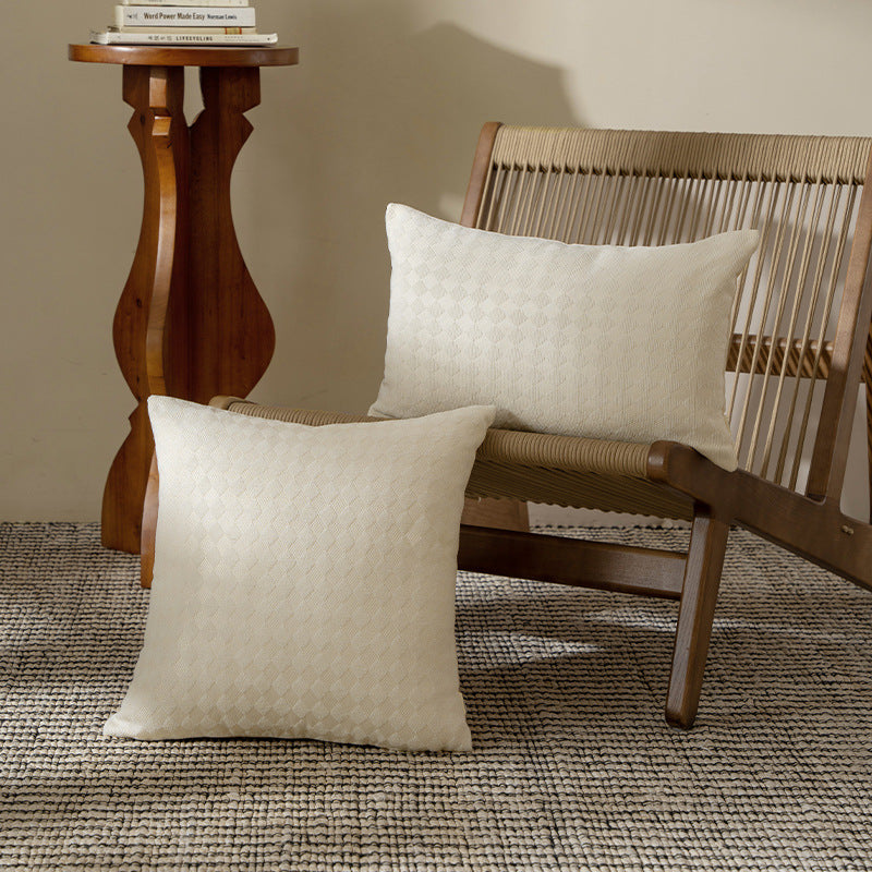 Woven decorative cushion cover with textured diamond relief surface Stornfield