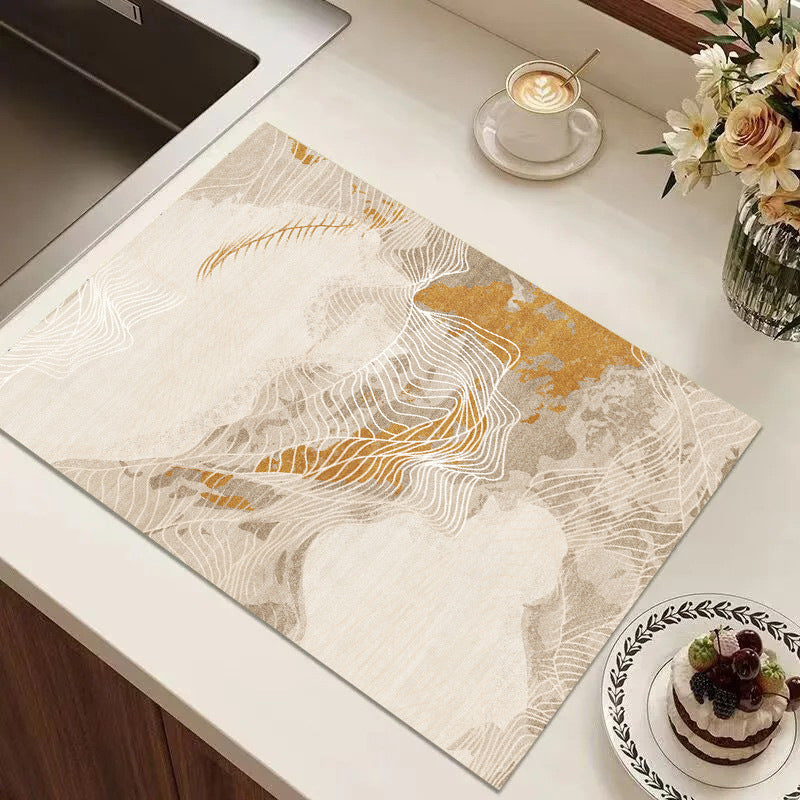Abstract Geometric Kitchen Mat Stornfield
